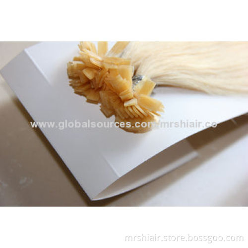 20-inch weight 100g (1g per strand) silk straight blonde pre-bonded in hair extensions